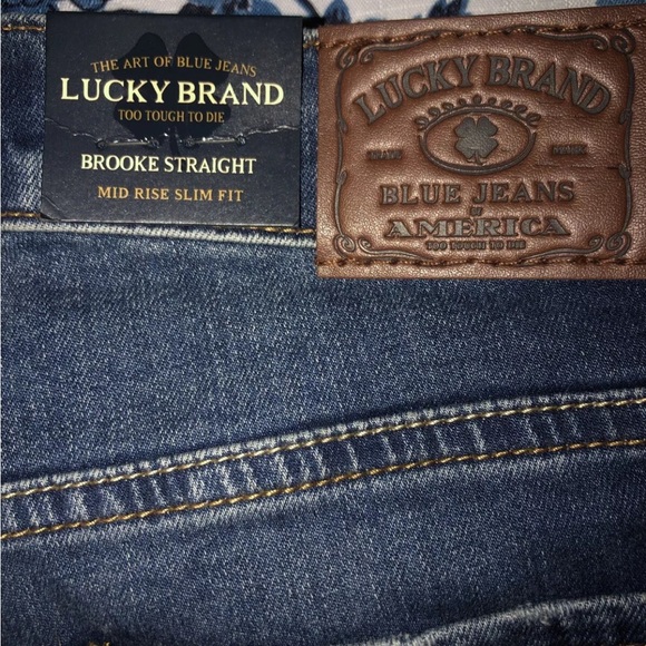 NWT Lucky Brand Brooke Straight Mid Rise Slim Fit Jeans Womens Size 0  25 R - Picture 13 of 13